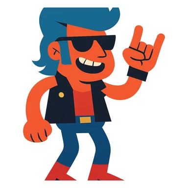 cool funny rocker sticker