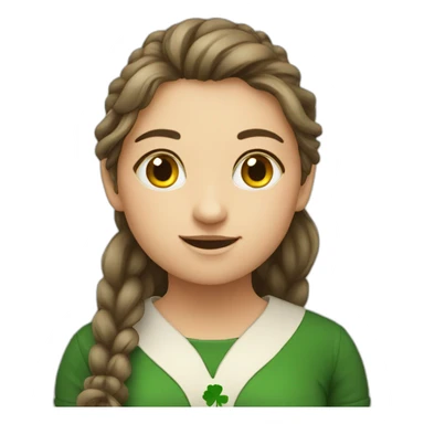 Irish girl studying sticker