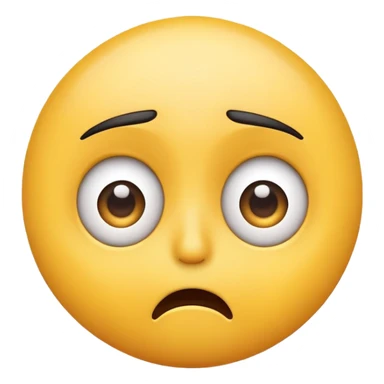 the shocked emoji with confused eyebrows  sticker