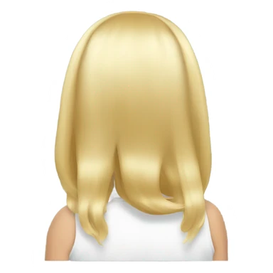 mid long blonde hair rear sticker