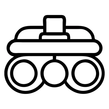 cartoon night vision goggles, simple and bold, black background sticker