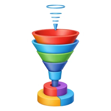 Marketing funnel sticker