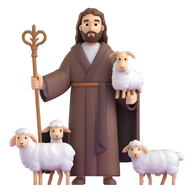Jesus the Good Shepherd sticker