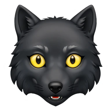 Black wolf sticker