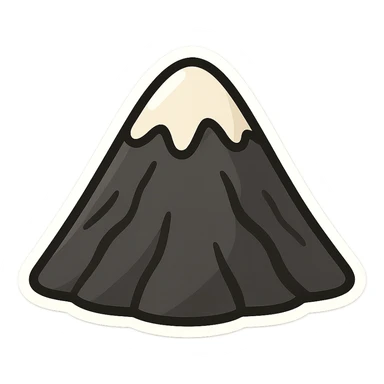 simple black mountain sticker