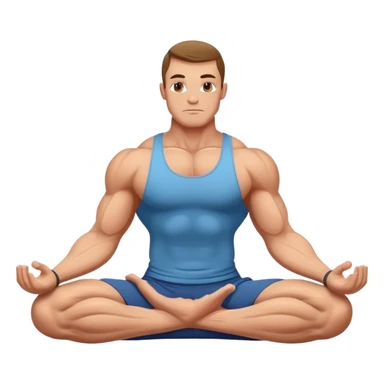 bodybuilder yoga sticker