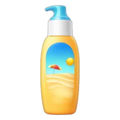 Sunscreen bottle sticker