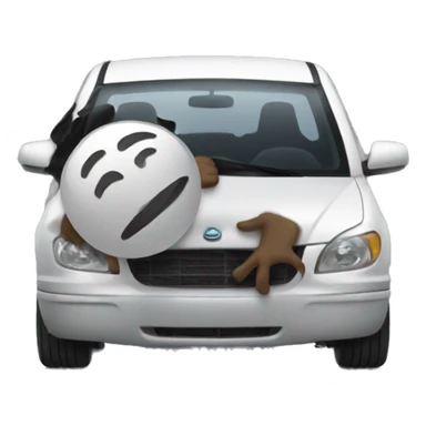 Scratching a car back sticker