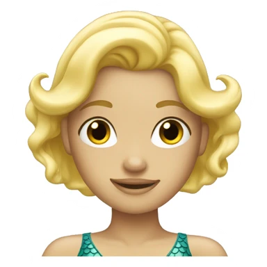 Blonde mermaid sticker