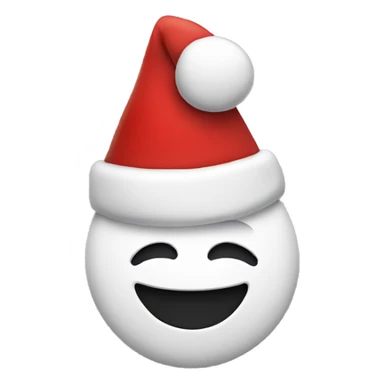 Grinning smiley with Christmas hat sticker
