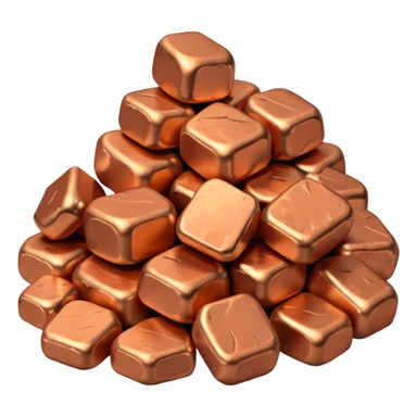 copper nuggets pile sticker