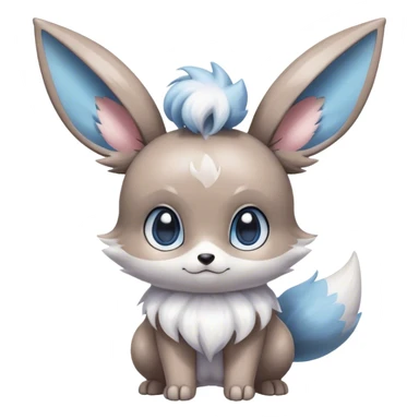 Shiny Eevee-Minccino-Espurr-creature-hybridi sticker