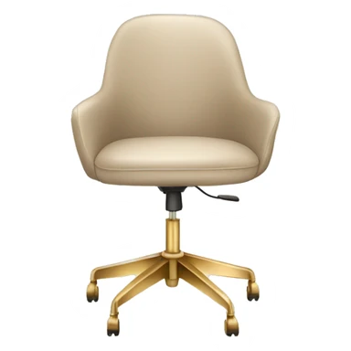 Beige desk chair gold legs, glam style sticker