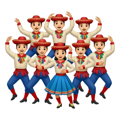 cueca dancers emogi dancing sticker
