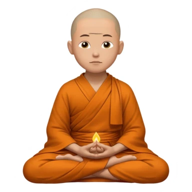 monk meditating sticker