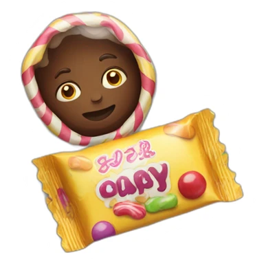 candy in a wrapper sticker
