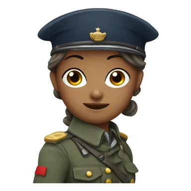 French Girl solidier sticker