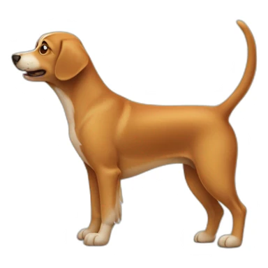 dog wagging tail sticker