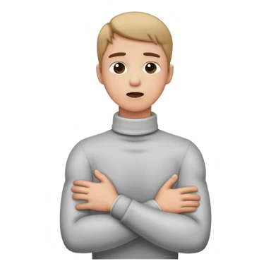 Arms crossed choking neck  sticker