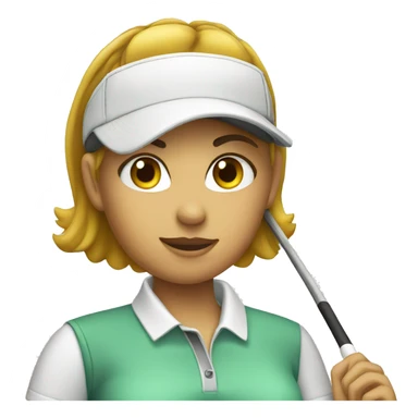 female golf player sticker