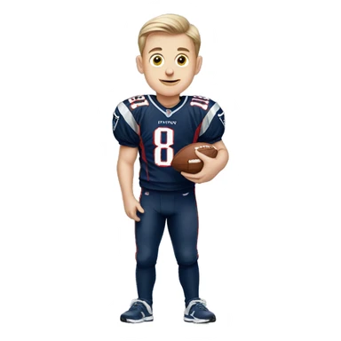 white boy wearing patriots jersey fart sticker