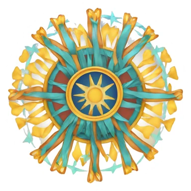 Slavs Sunwheel with ribbons from rays sticker