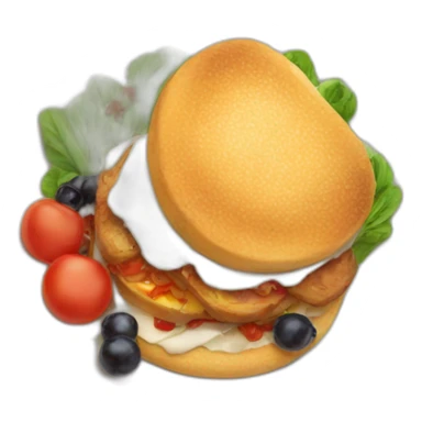 Gourmet food plate sticker