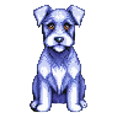 schnauzer dog pixel art sticker