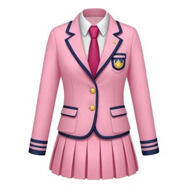 pink academia uniform with skirt sticker