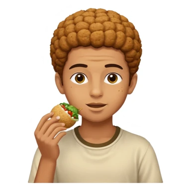 make me an egyptian boy with falafel sticker