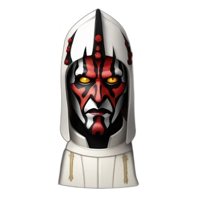 Darth maul with papal hat sticker
