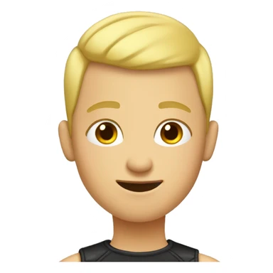 Blond boy with buzz cut sticker