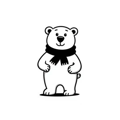 Polar bear sticker