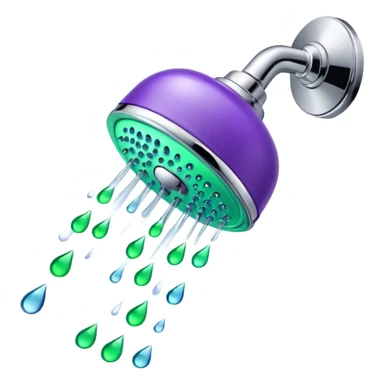 Purple and green shower sticker