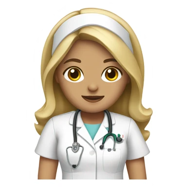 nurse with blonde highlights  sticker