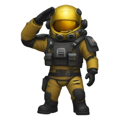 helldivers salute sticker