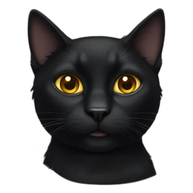 black cat with golden eyes sticker