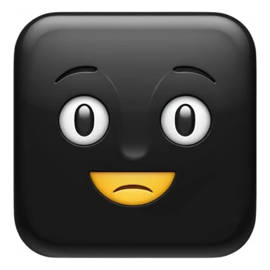 x black emoji iphone sticker