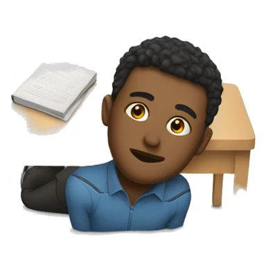 the student lay down on his desk sticker