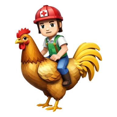 Minecraft chicken jockey  sticker