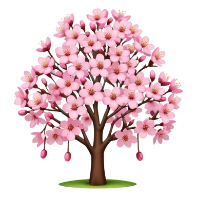 Japan cherry tree simple emoji sticker