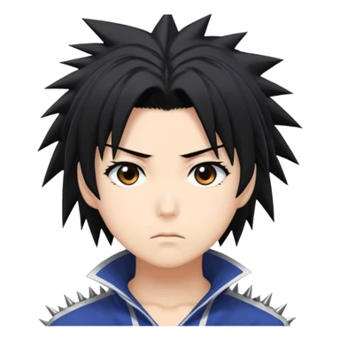 Make me a head shot emoji of Kaede Rukawa from anime Slam Dunk. sticker