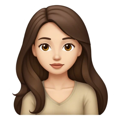 Behavioral therapist a brunette woman long hair, sitting sticker