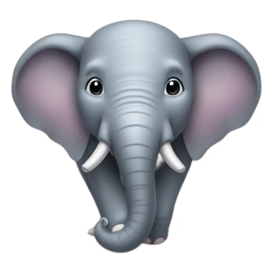 happy elephant head sticker