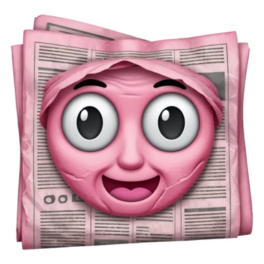 pink newspaper sticker