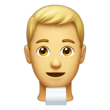 male head and neck sticking out of a toliet sticker