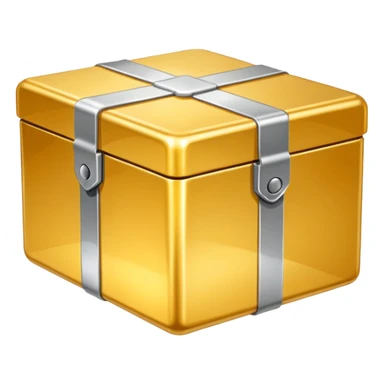 Clean Gold box direct frontal view sticker