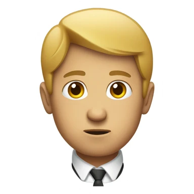 serious face down  sticker