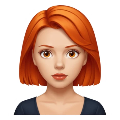 scarlett johansson, orange red sticker