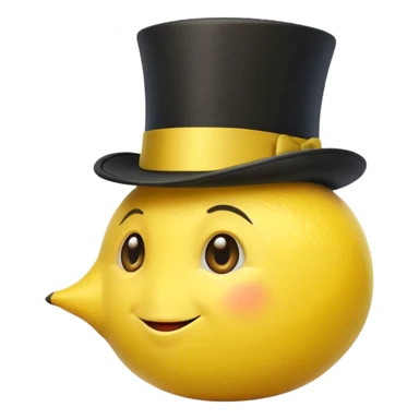 A bright lemon wearing a tiny top hat tilted to the side.






























 sticker